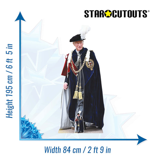 King Charles Royal Family Garter Cardboard Cutout - mycardboardcutout