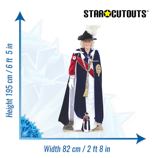 Queen Camilla Royal Family Garter Cardboard Cutout - mycardboardcutout