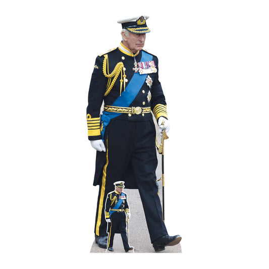 King Charles Marching Royal Uniform Cardboard Cutout - mycardboardcutout