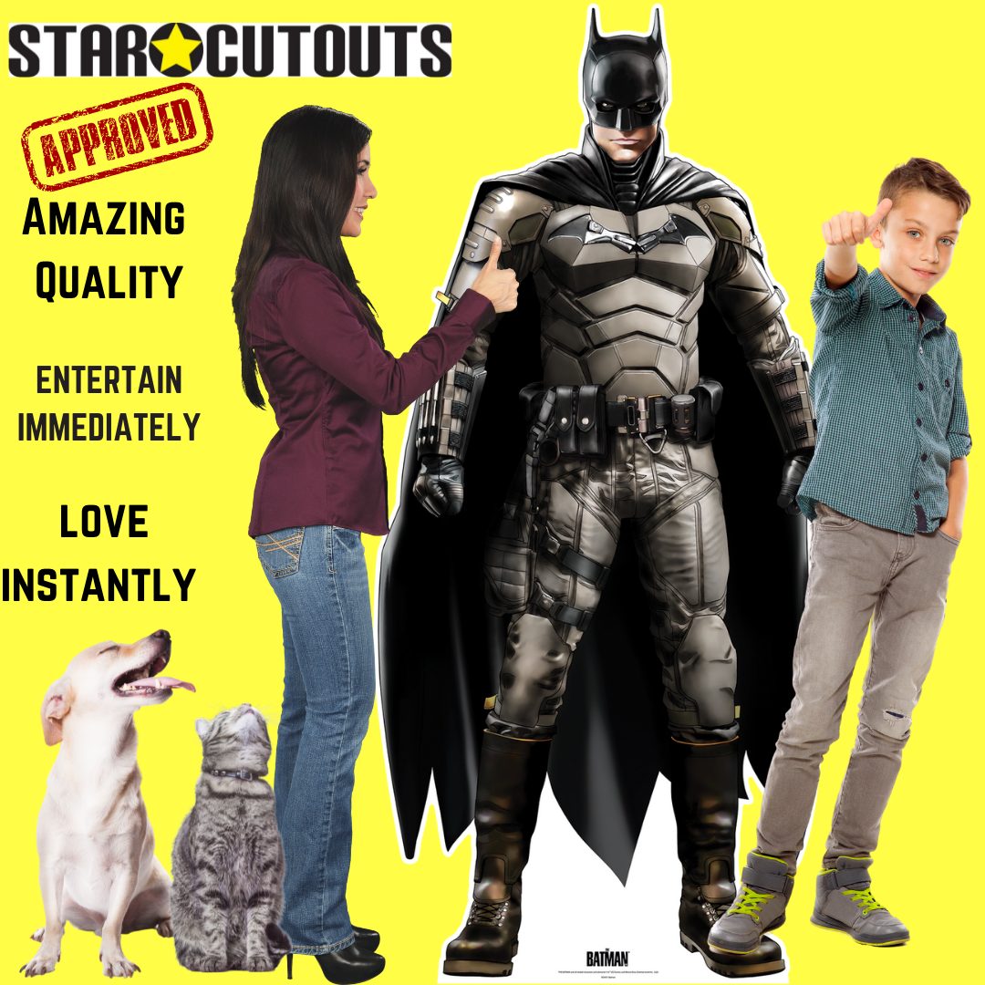 Batman Robert Pattinson The Batman 2022 Masterpiece Graphic Art Style Cardboard Cutout - mycardboardcutout