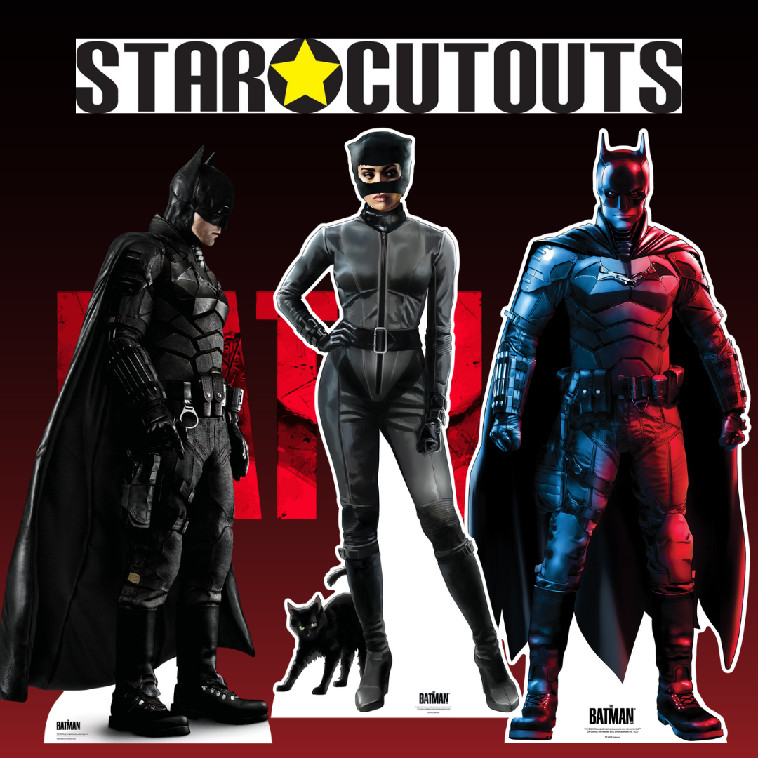 Batman Robert Pattinson The Batman 2022 Masterpiece Graphic Art Style Cardboard Cutout - mycardboardcutout