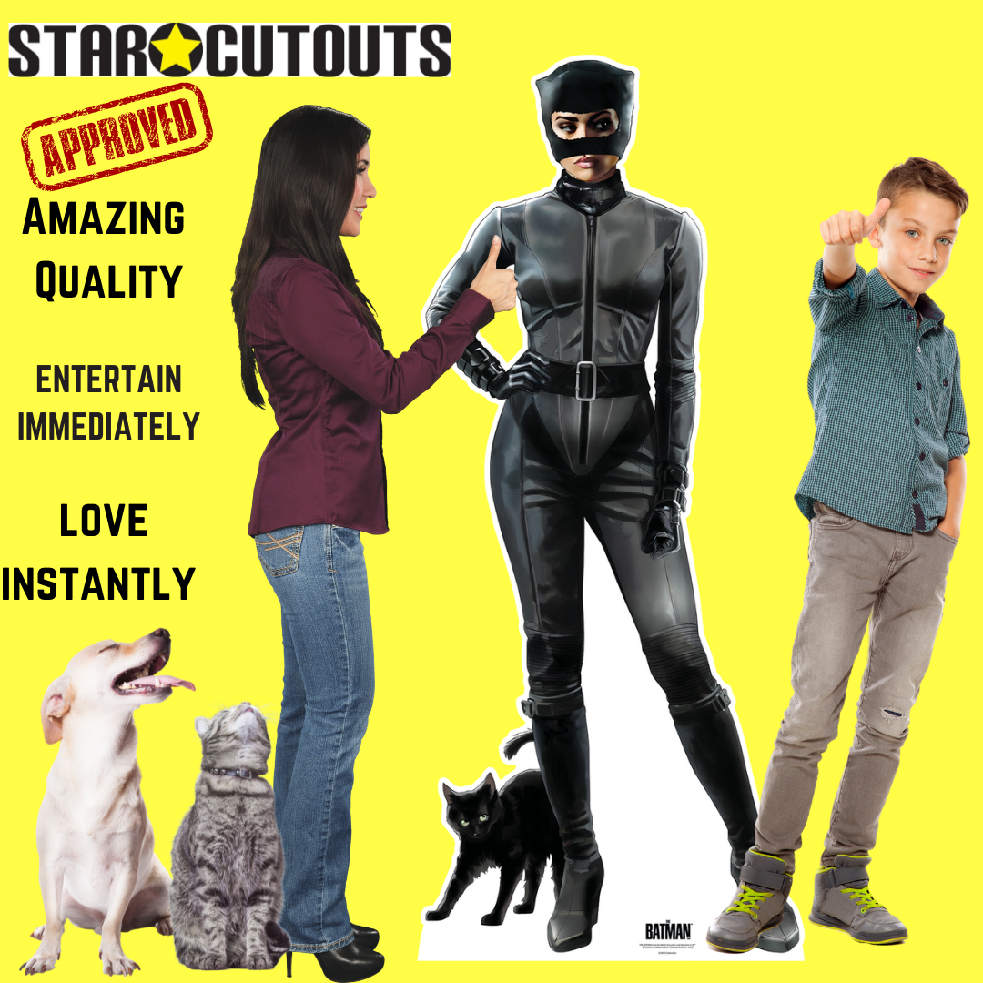 Catwoman Zoe Kravitz The Batman 2022 Masterpiece Graphic Art Style Cardboard Cutout - mycardboardcutout