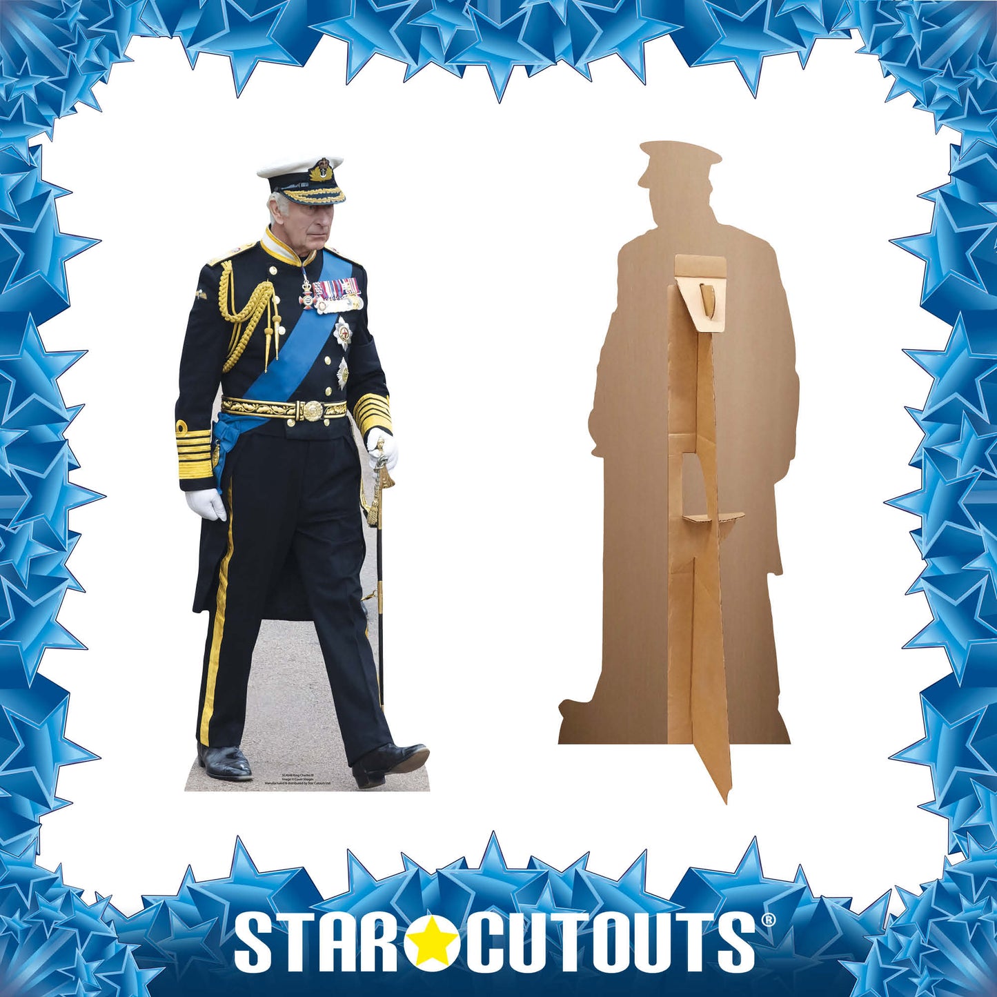 King Charles Marching Star Mini Cardboard Cutout - mycardboardcutout