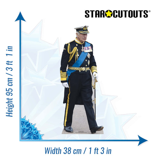 King Charles Marching Star Mini Cardboard Cutout - mycardboardcutout