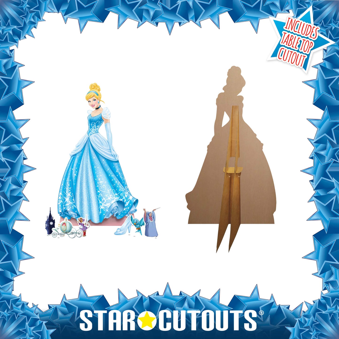 Cinderella Cardboard Cutout Party Decorations With Six Mini Party Decorations