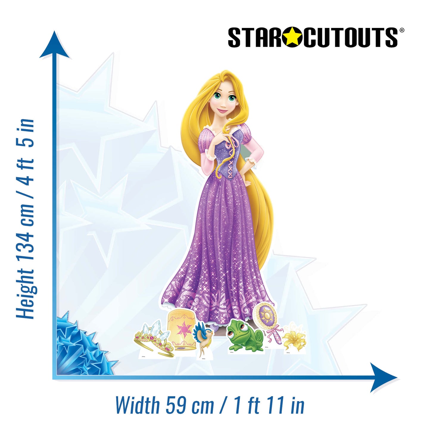 Rapunzel Cardboard Cutout Party Decorations With Six Mini Party Decorations