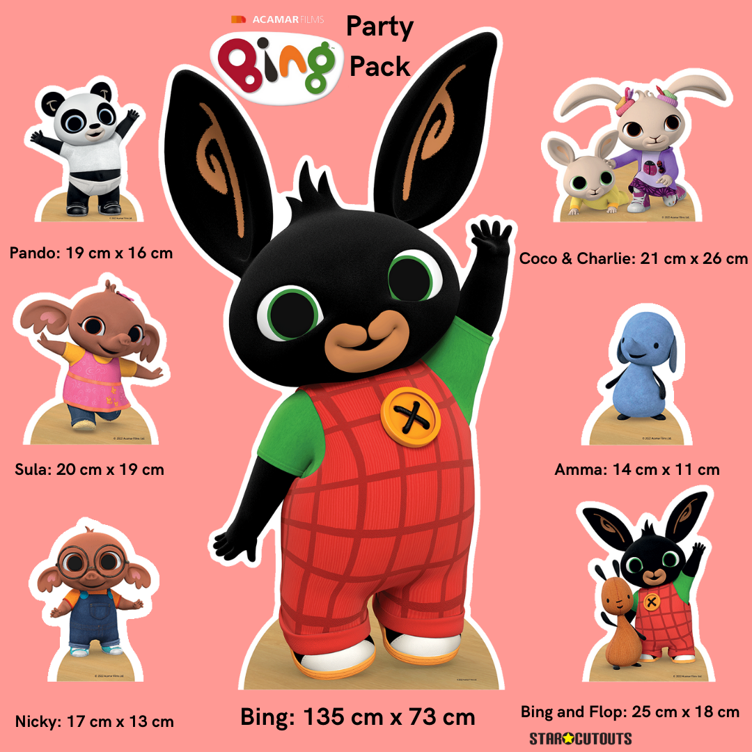 Bing Party Decoration Pack With Six Mini Party Decorations - mycardboardcutout