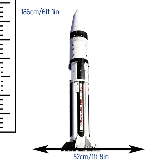 Space Rocket Spacecraft Tall Cutout - mycardboardcutout