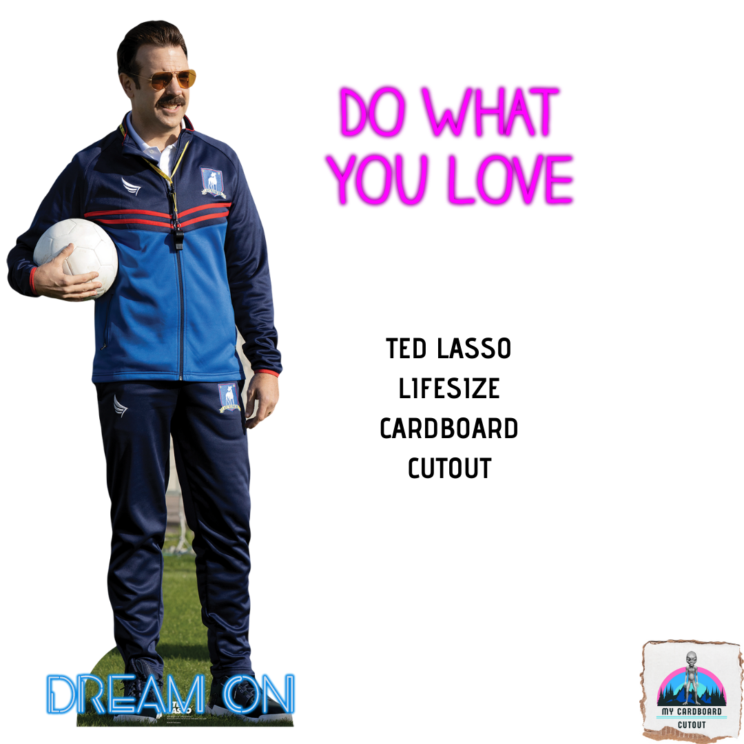 Ted Lasso Jason Sudeikis with Football Cardboard Cutout Lifesize - mycardboardcutout