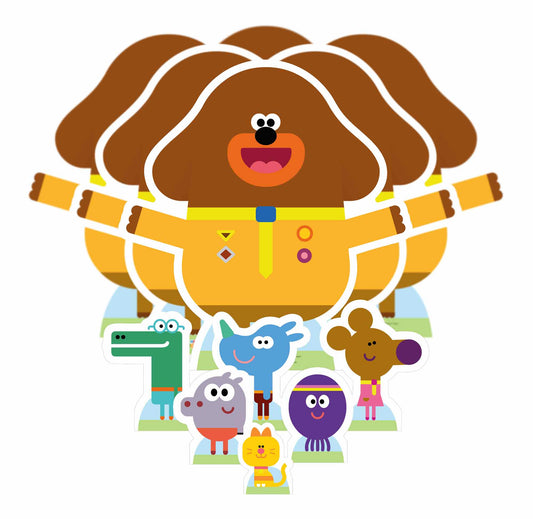 Hey Duggee & The Squirrels Table Toppers Party Pack Twelve Cut Outs - mycardboardcutout