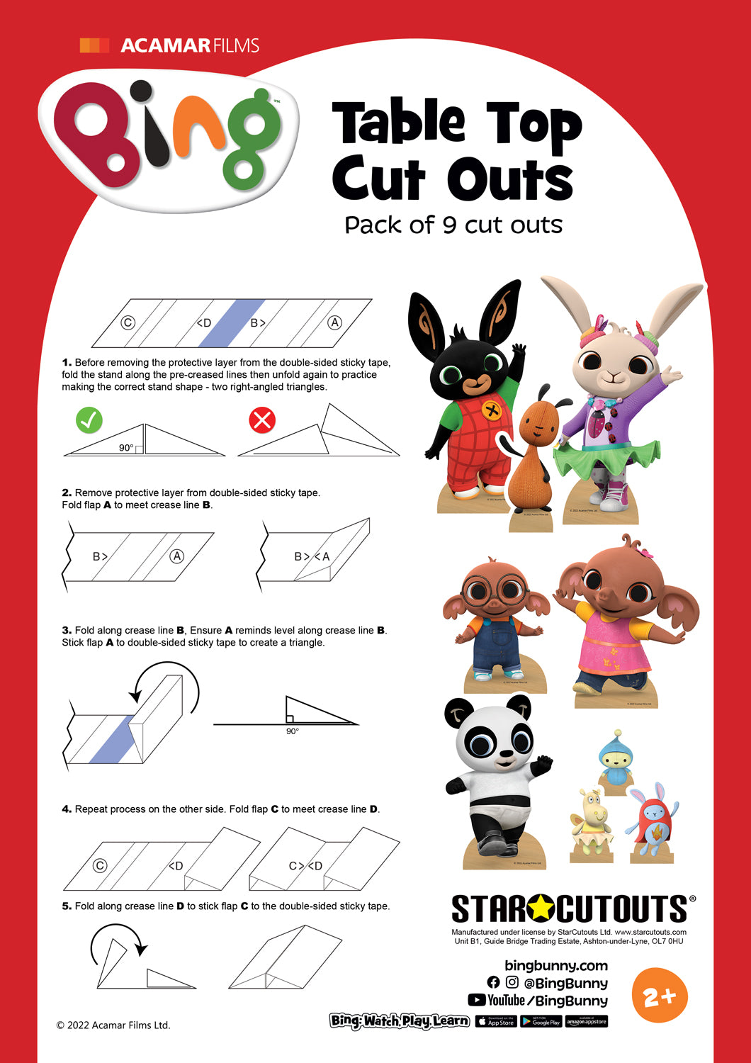 Bing Table Top Pack With Nine Mini Desk Top Cutouts - mycardboardcutout