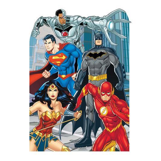 Justice League Stand IN Animated Child Size Cardboard Cutout - mycardboardcutout