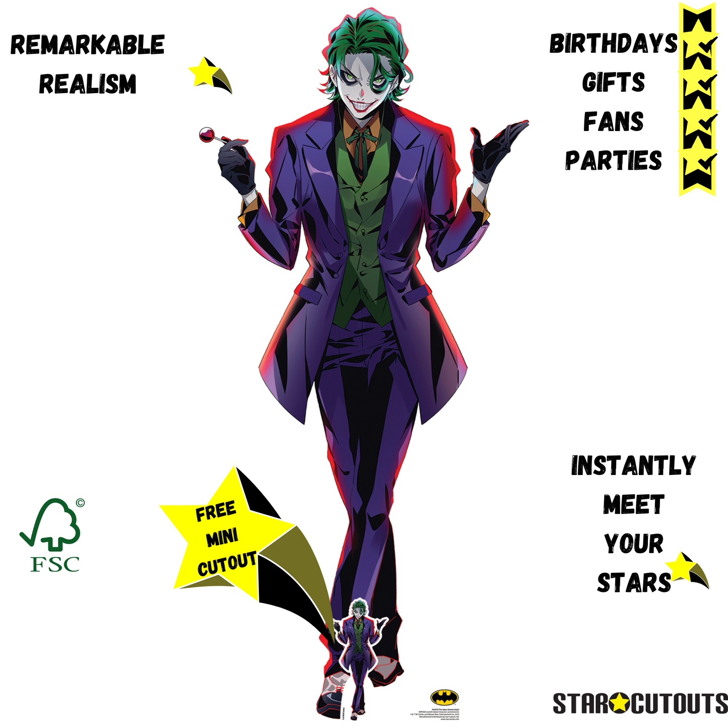 The Joker Anime Style Cardboard Cutout - mycardboardcutout