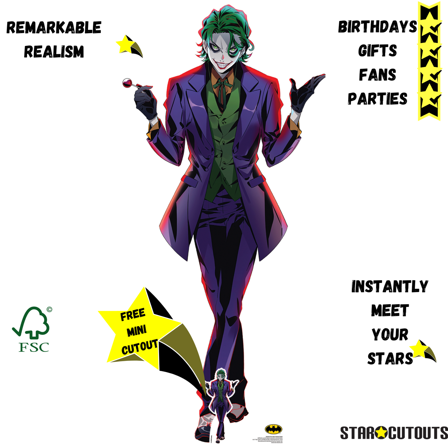 The Joker Anime Style Cardboard Cutout