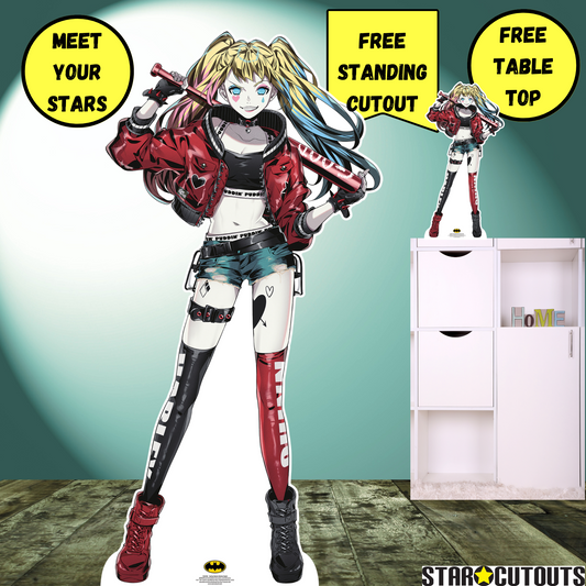 Harley Quinn Anime Style Cardboard Cutout - mycardboardcutout