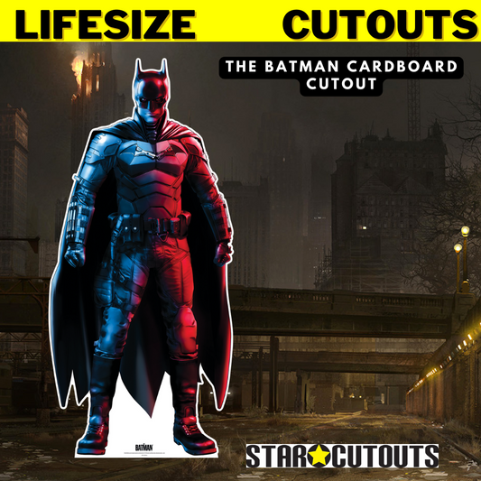 Batman Red Blue Robert Pattinson Greatest Superhero Lifesize Cardboard Cutout - mycardboardcutout