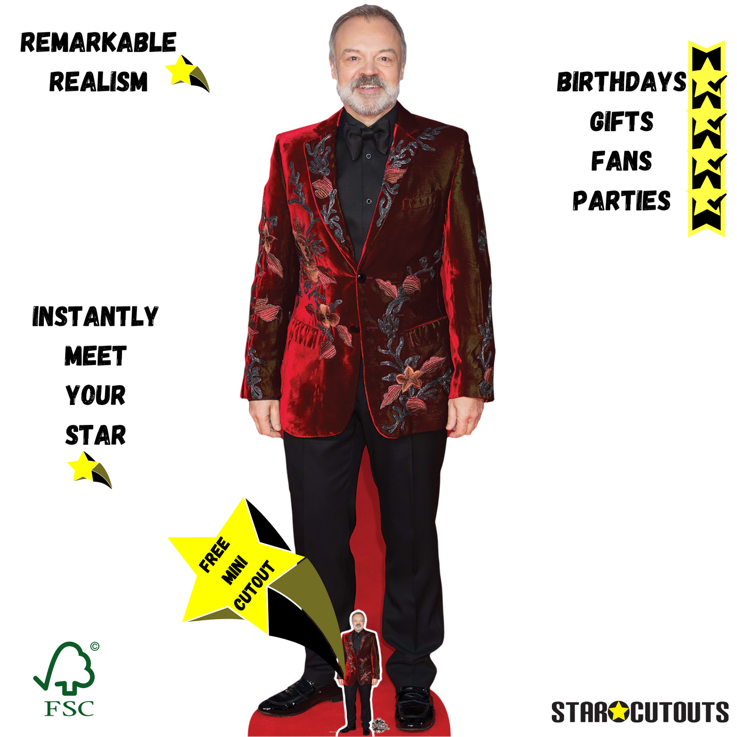 Graham Norton Cardboard Cut Out Life Size With Mini - mycardboardcutout