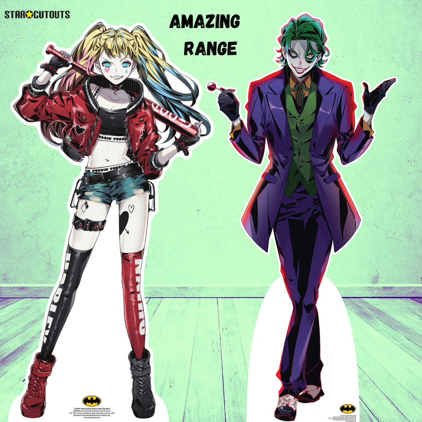 Harley Quinn Anime Style Cardboard Cutout