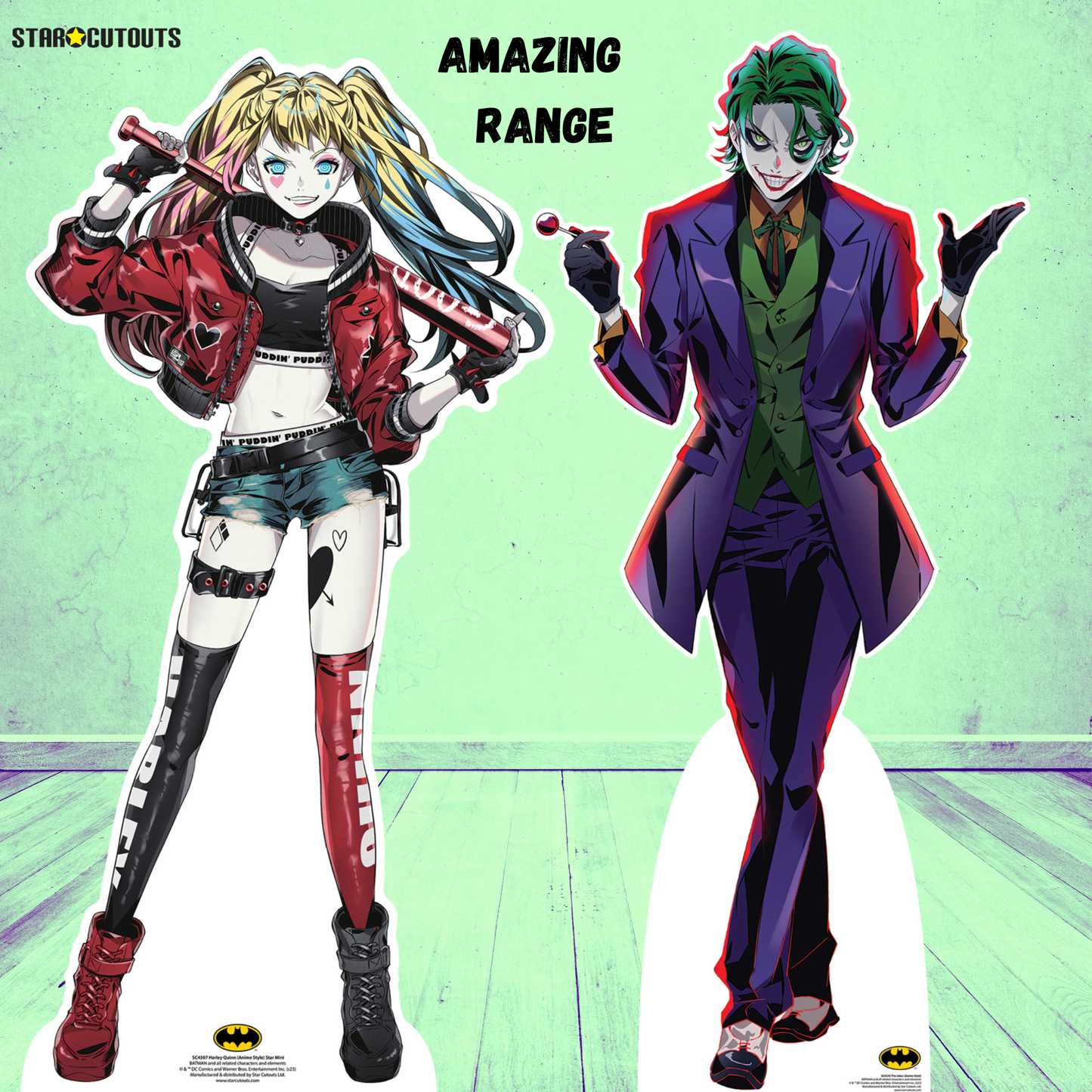 Harley Quinn Anime Style Star Mini Cardboard Cutout - mycardboardcutout
