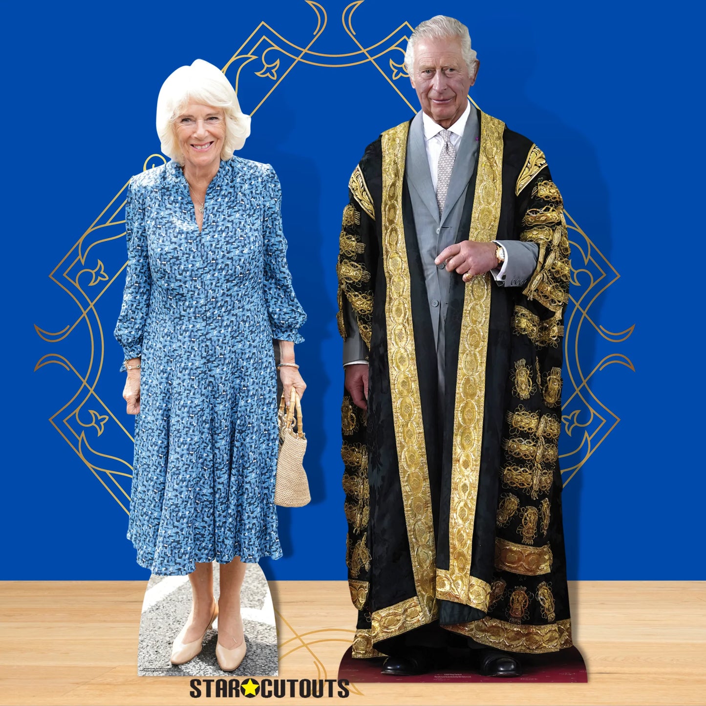 King Charles III Gold Cardboard Cutout - mycardboardcutout
