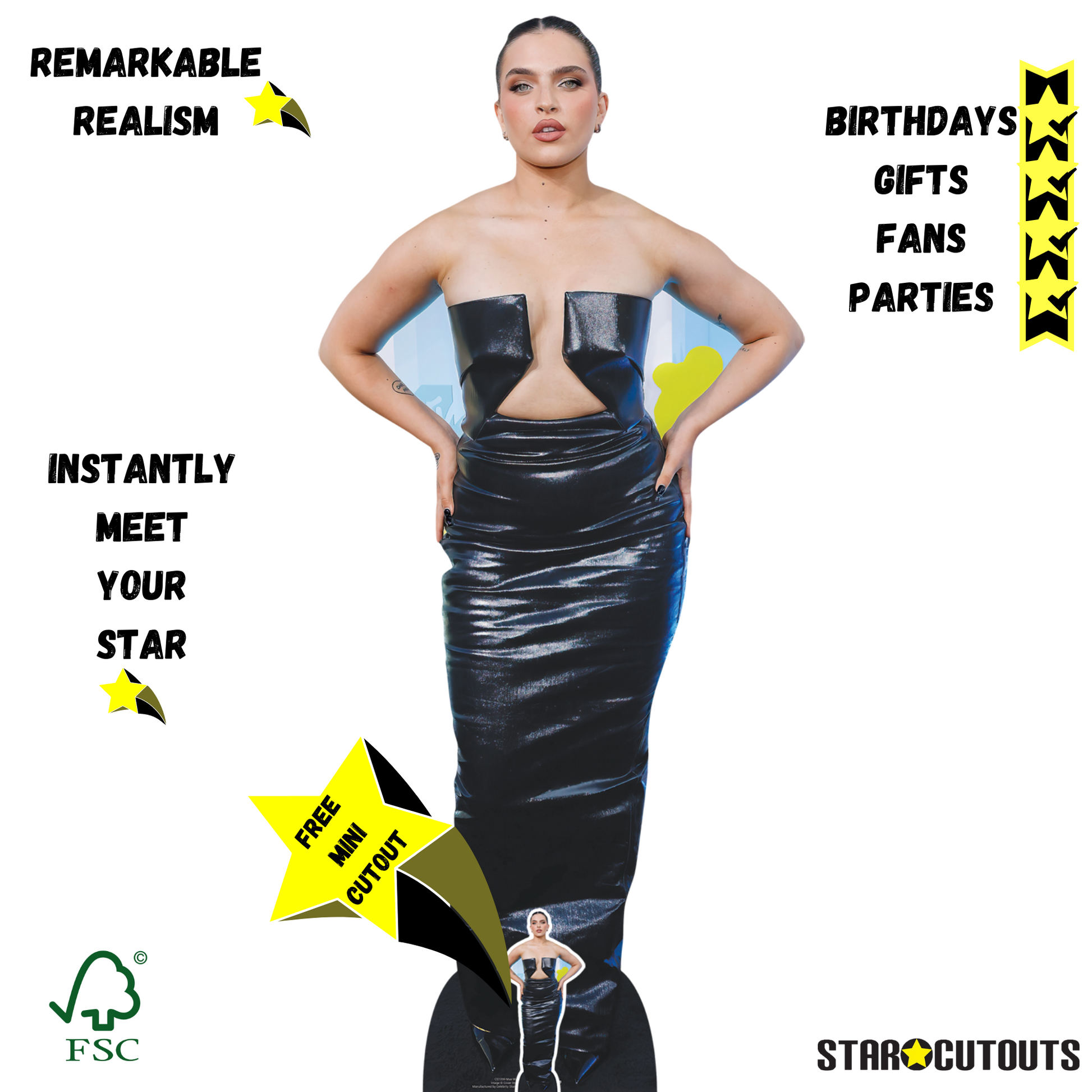 Mae Muller Cardboard Cut Out Life Size With Mini - mycardboardcutout