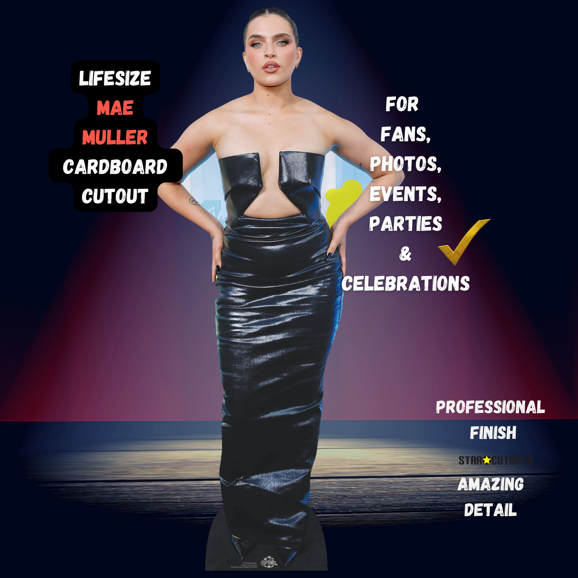 Mae Muller Cardboard Cut Out Life Size With Mini - mycardboardcutout