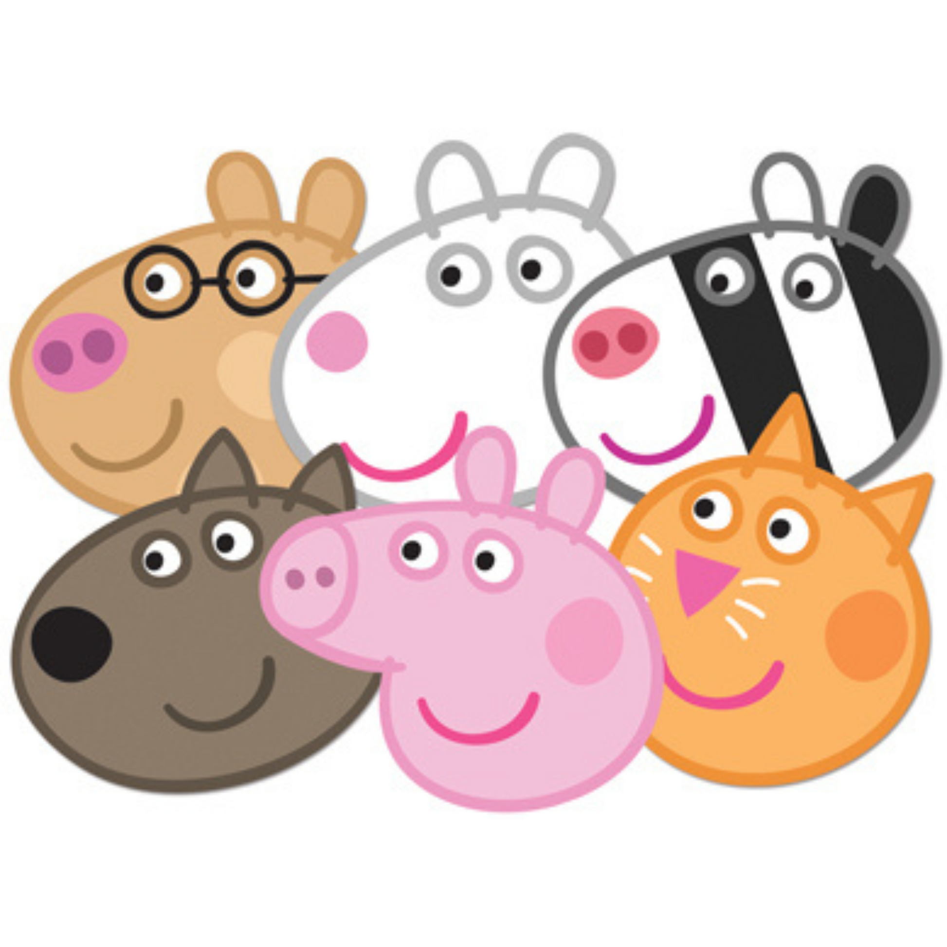 Peppa Pig Six Pack of Masks - mycardboardcutout
