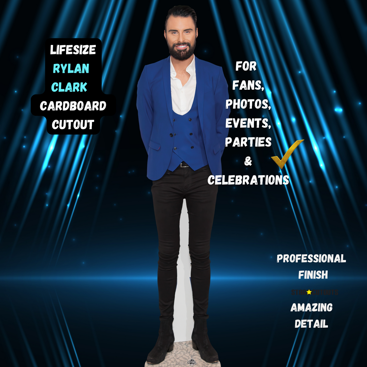 Rylan Clark Cardboard Cut Out Life Size With Mini - mycardboardcutout