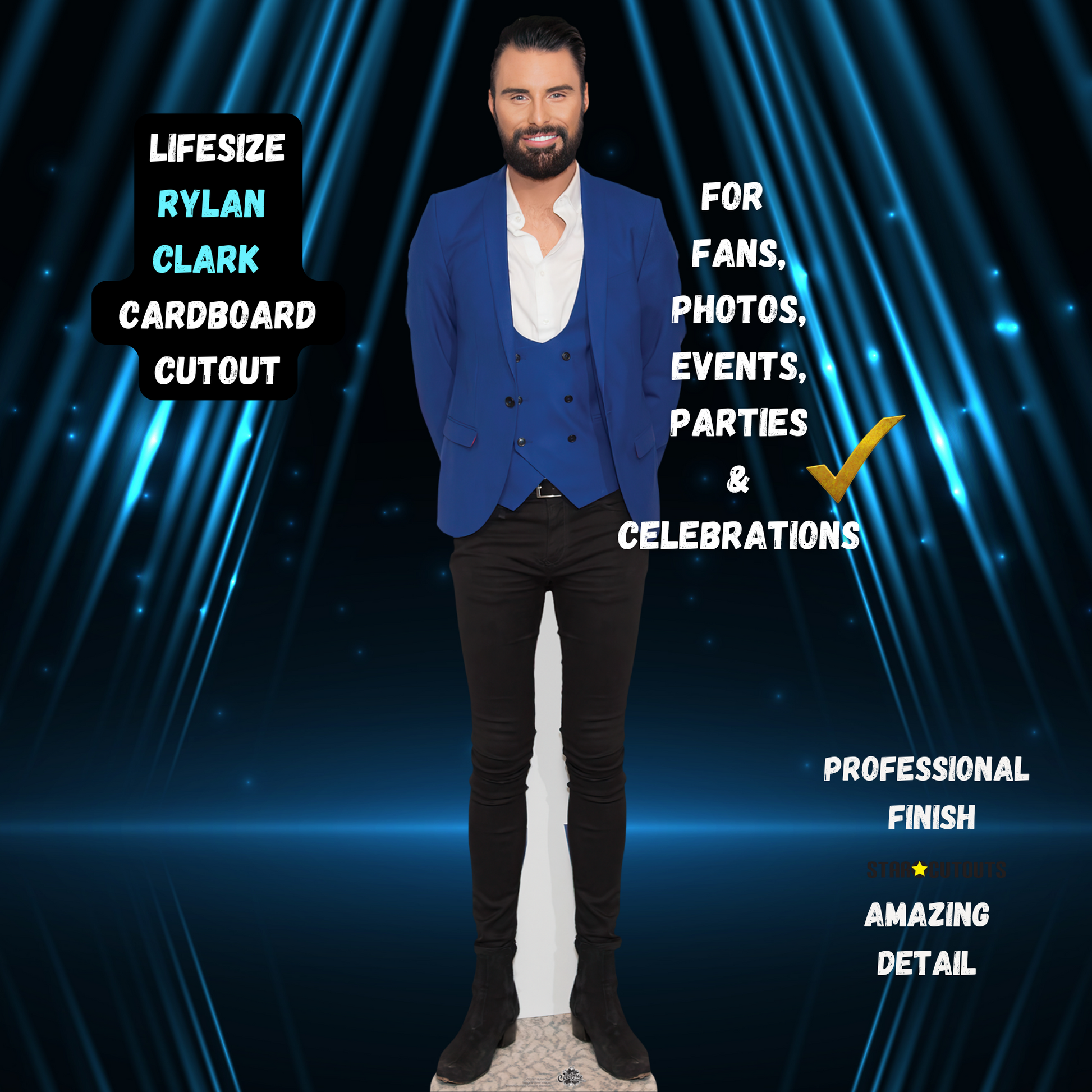 Rylan Clark Cardboard Cut Out Life Size With Mini - mycardboardcutout