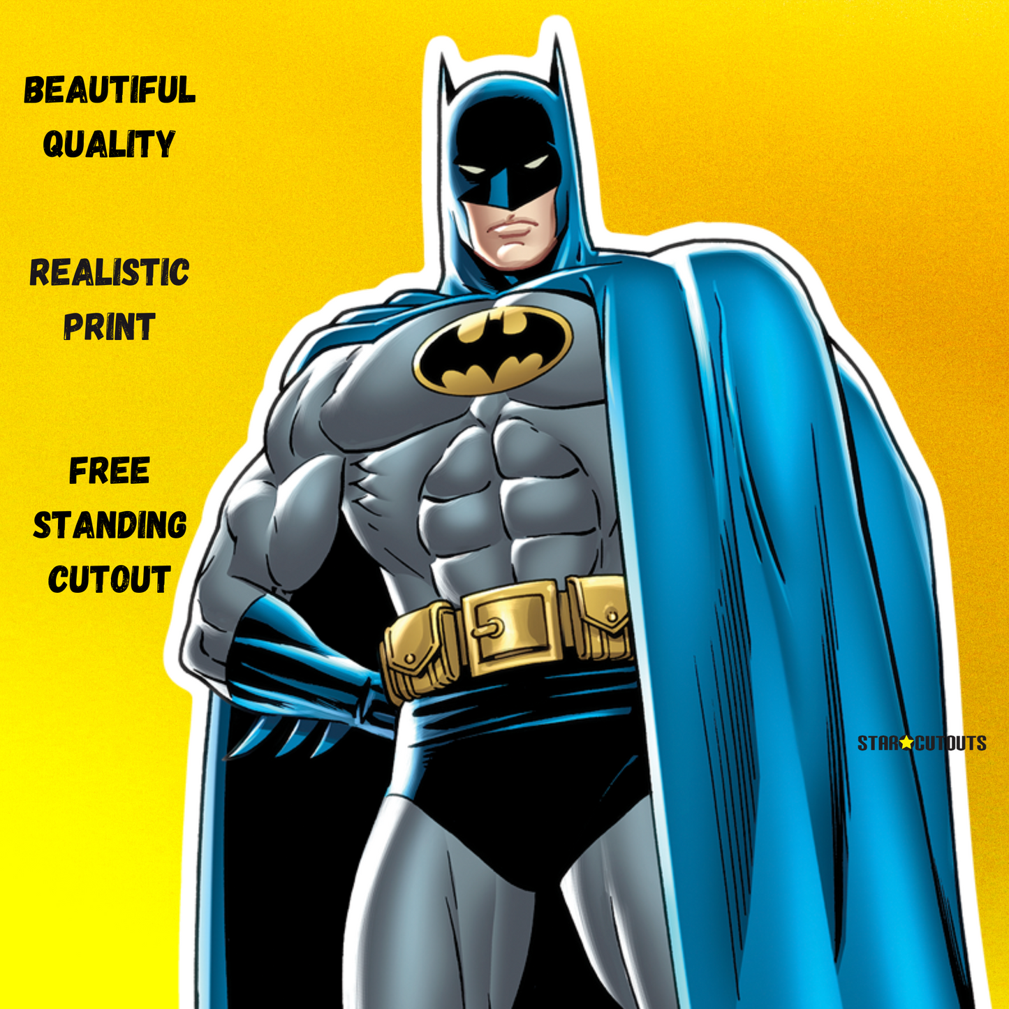 Batman Comic Style Cape Cardboard Cutout - mycardboardcutout