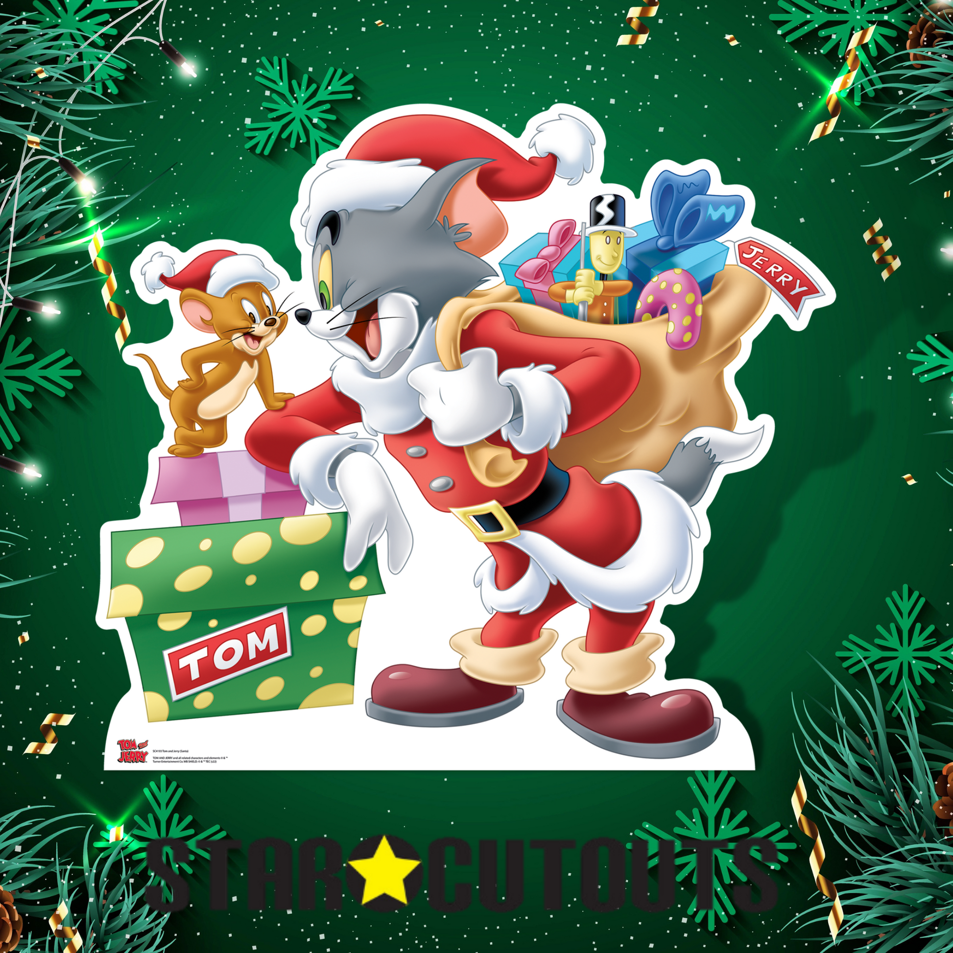 Tom and Jerry Merry Christmas Cardboard Cutout - mycardboardcutout