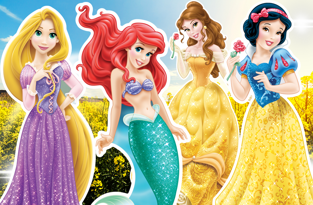 snow white rapunzel ariel belle cardboard cutouts
