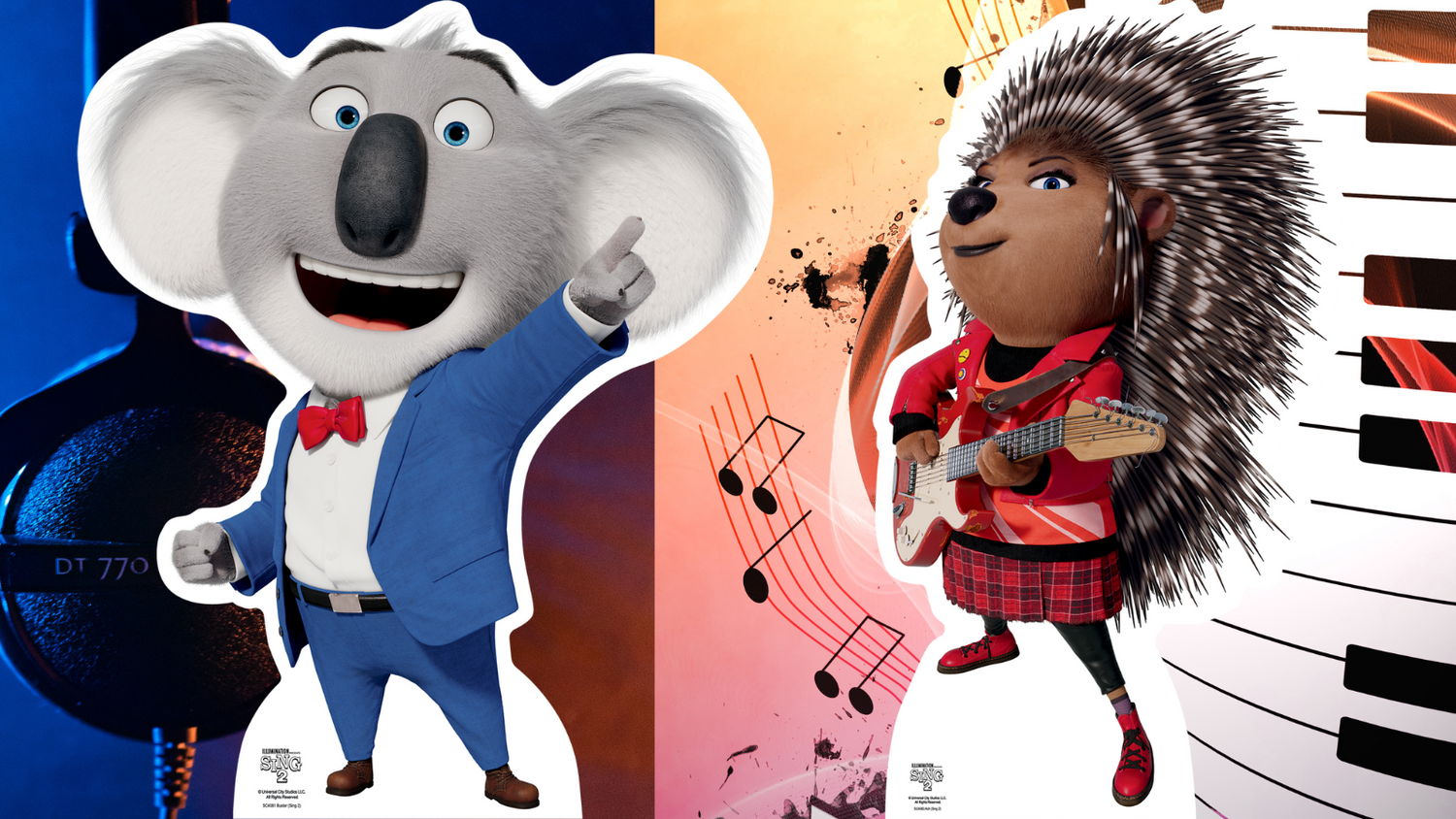 Sing 2 Buster Koala Sing 2 Cardboard Cutout Official Room Decoration Perfect ...