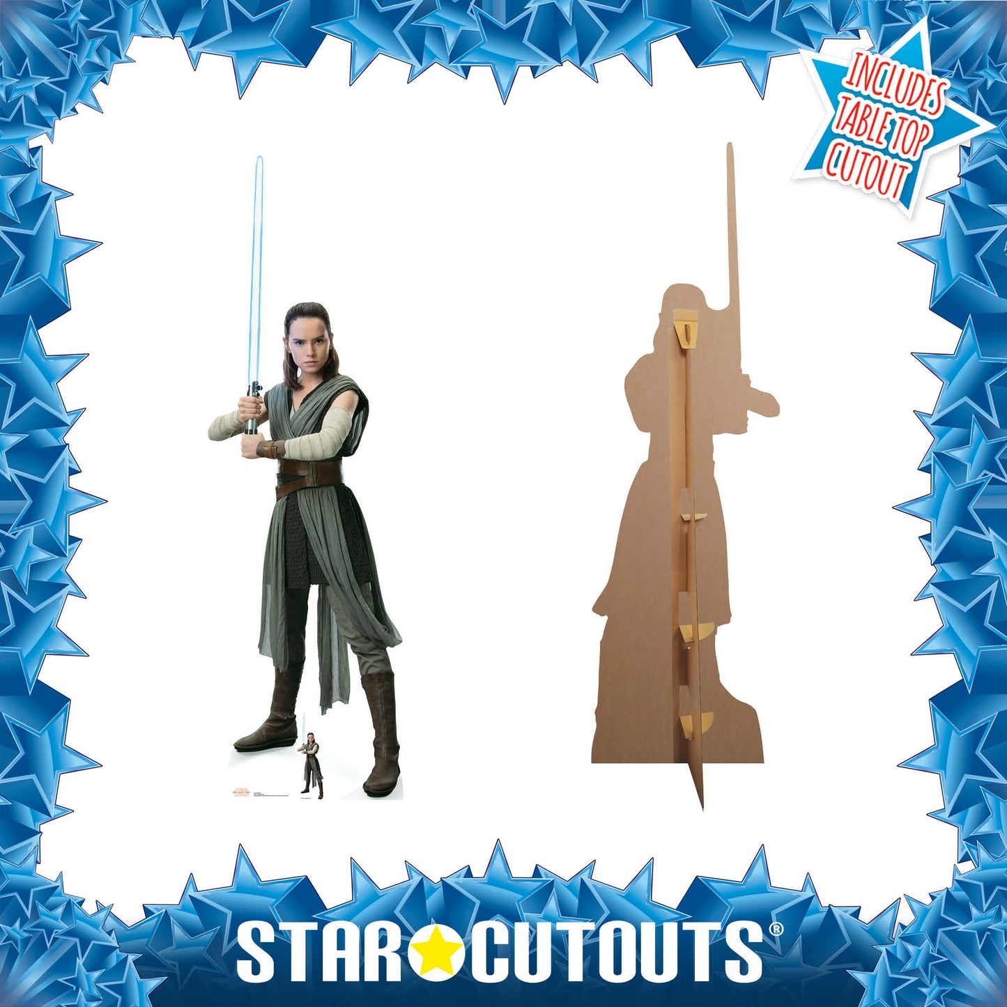 Rey Lightsaber The Last Jedi Cardboard Cut Out Height 222cm