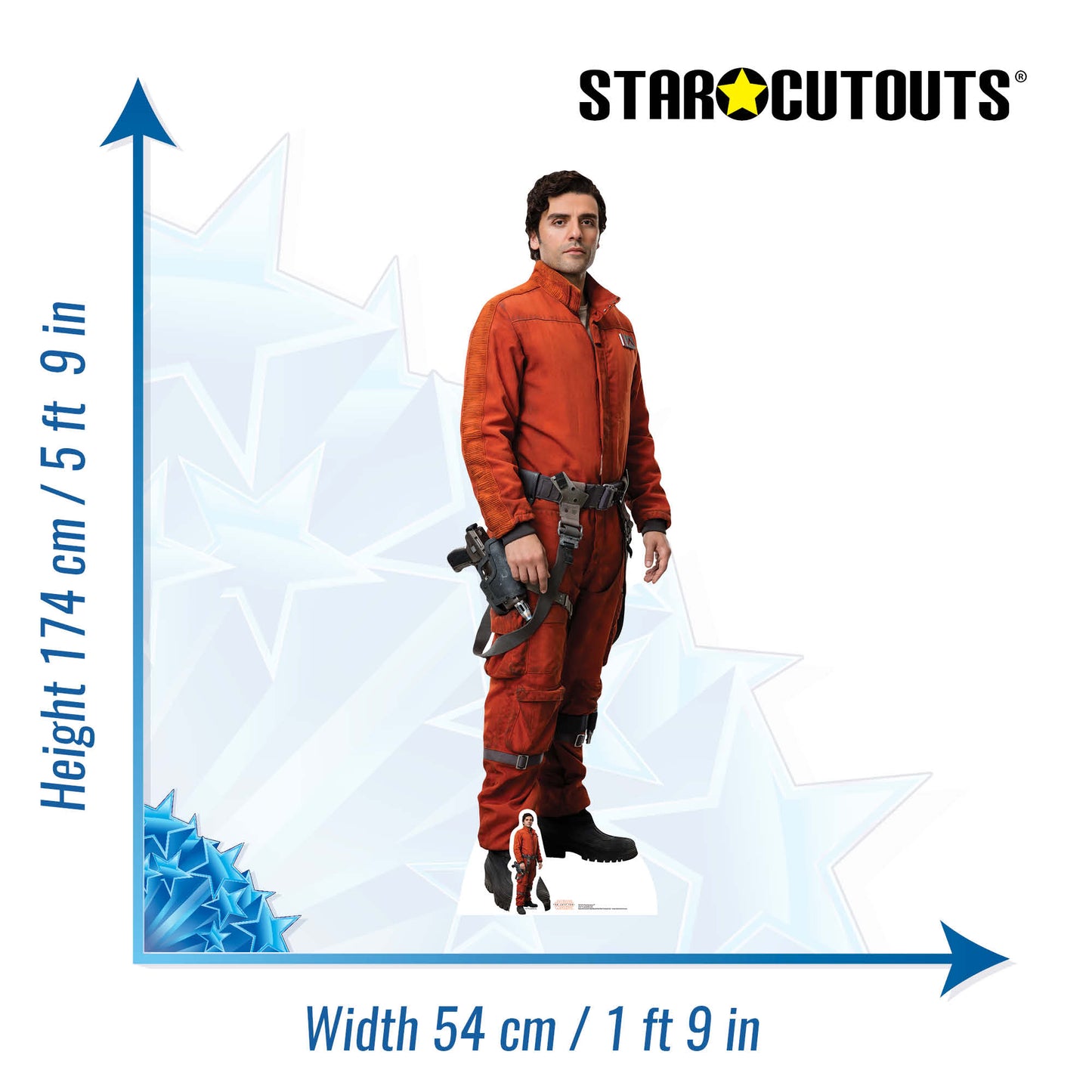 Poe Dameron The Last Jedi Cardboard Cut Out Height 174cm