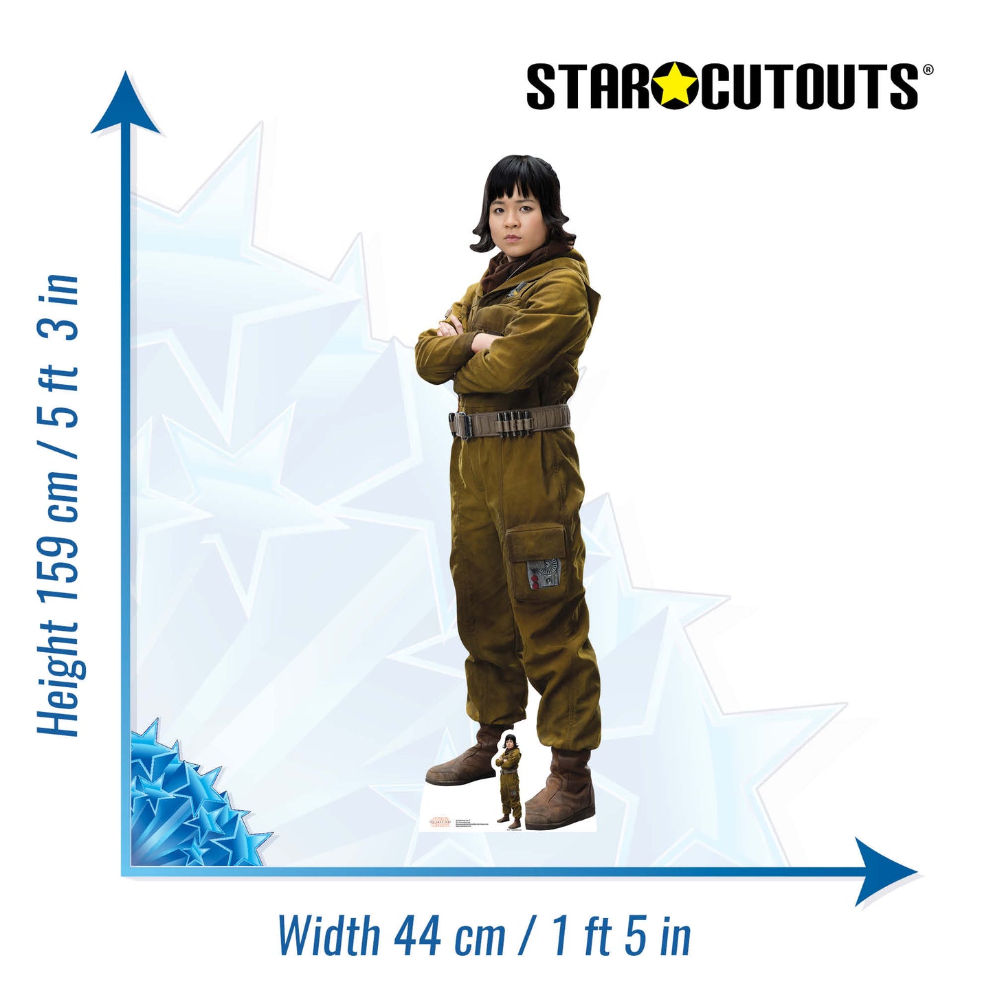 Rose Tico The Last Jedi Cardboard Cut Out Height 159cm