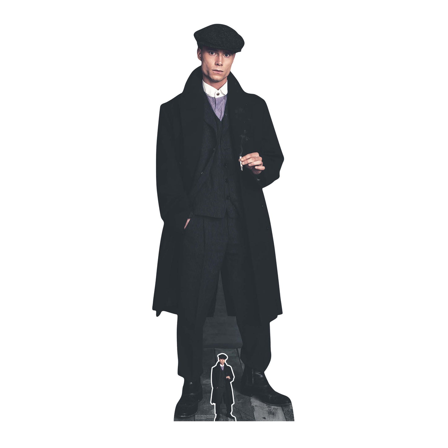 SC1175 1920's Style Peaky Blinders Gangster Smoking Cardboard Cut Out Height 185cm