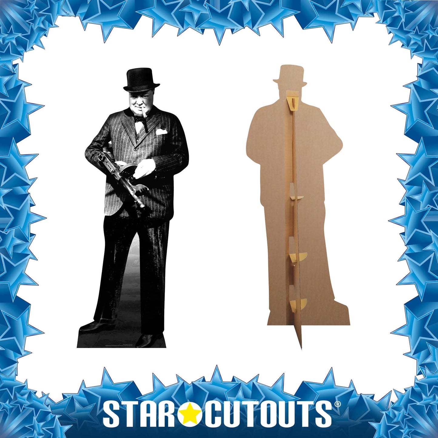 SC121 Winston Churchill Cardboard Cut Out Height 182cm