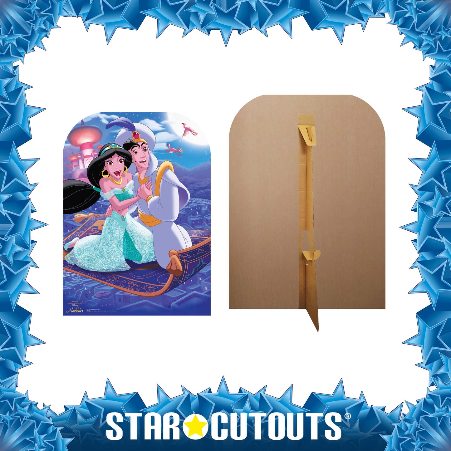 Aladdin Scene Magic Carpet Classic Cardboard Cut Out Height 130cm
