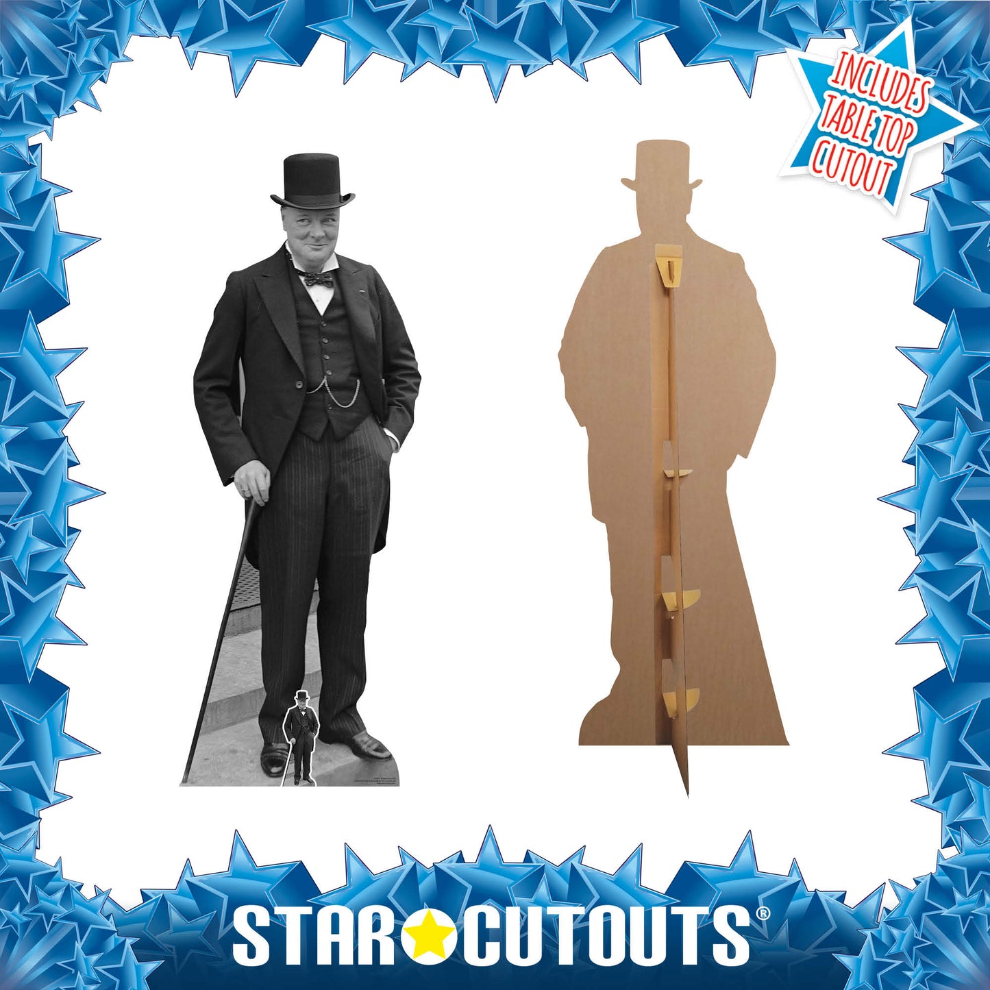 SC1451 Winston Churchill PoliticIan Cardboard Cut Out Height 184cm