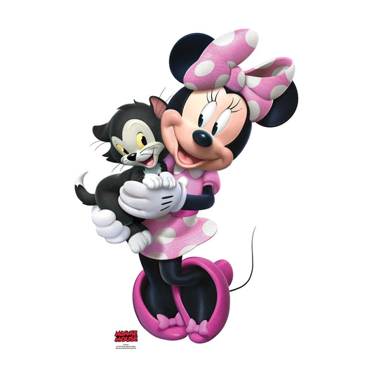 Minnie Mouse and Figaro Cardboard Cut Out Height 89cm