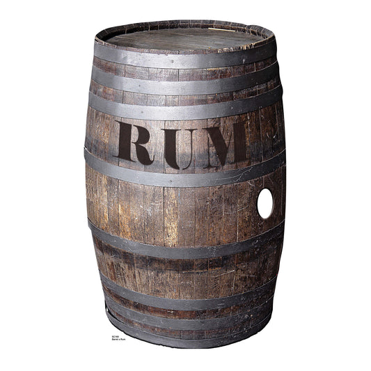 SC165 Barrel 'O' Rum Cardboard Cut Out Height 97cm