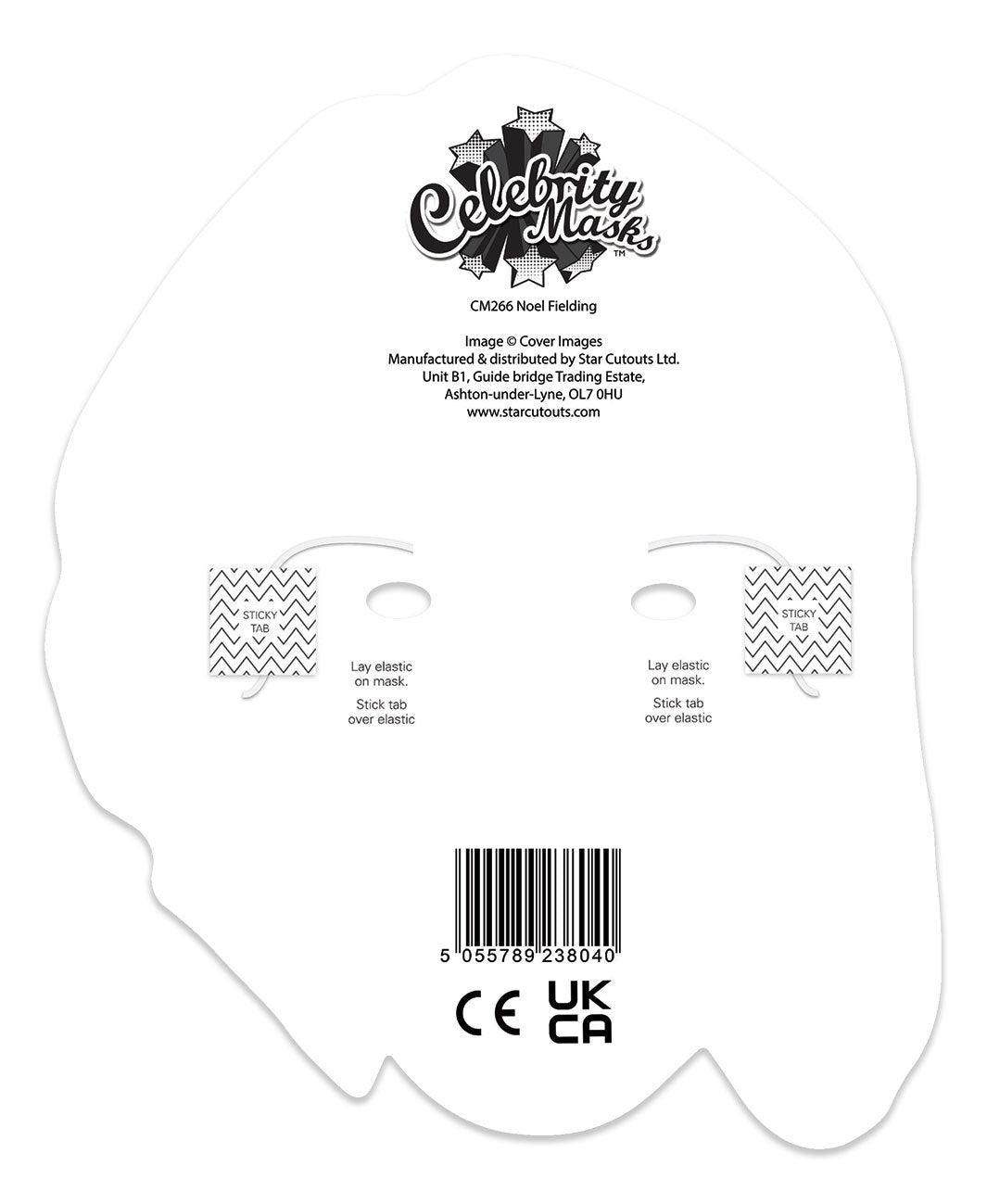 CM266 Noel Fielding Single Cardboard Face Mask