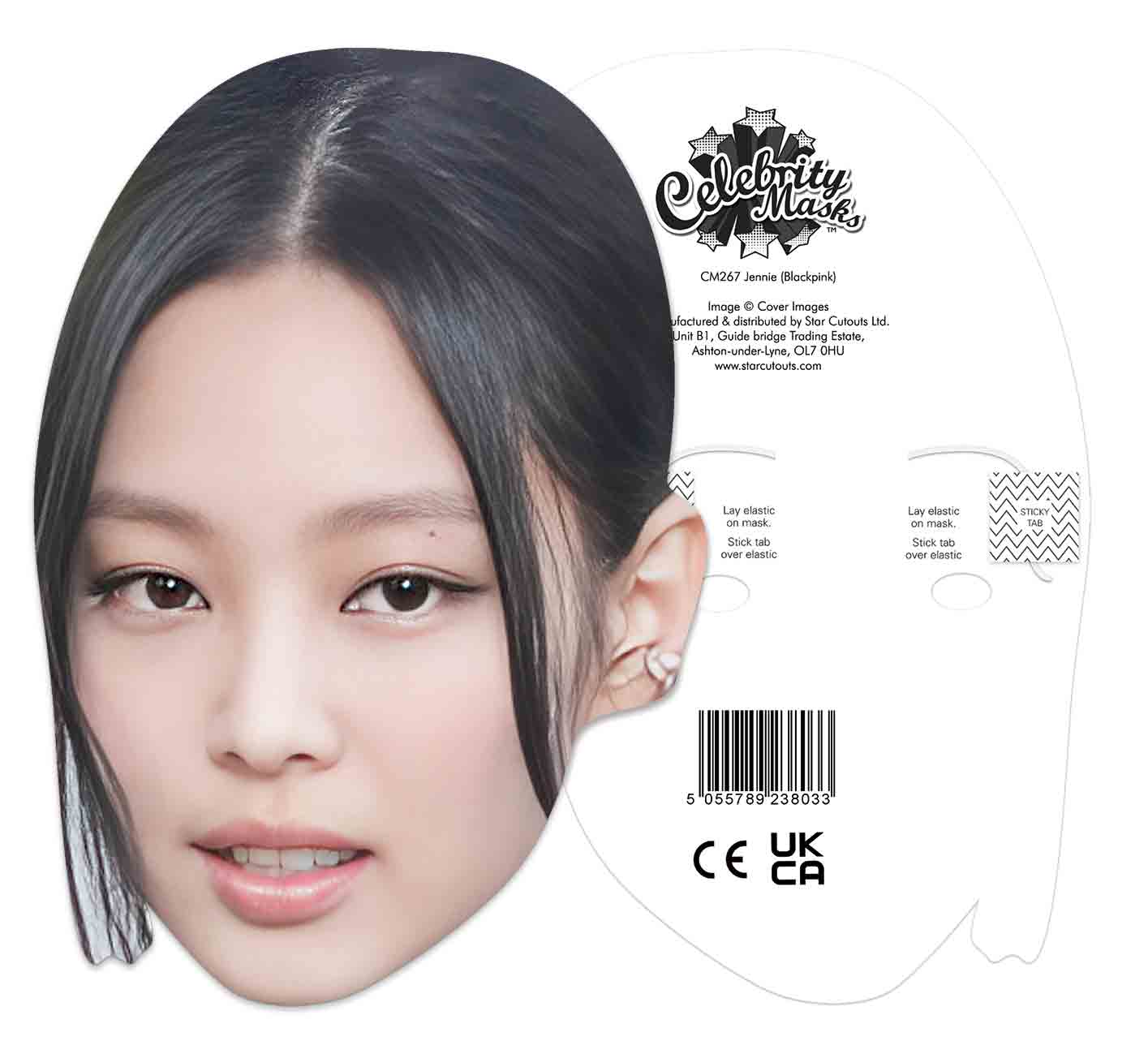 CM267 Jennie Black Pink Single Cardboard Face Mask