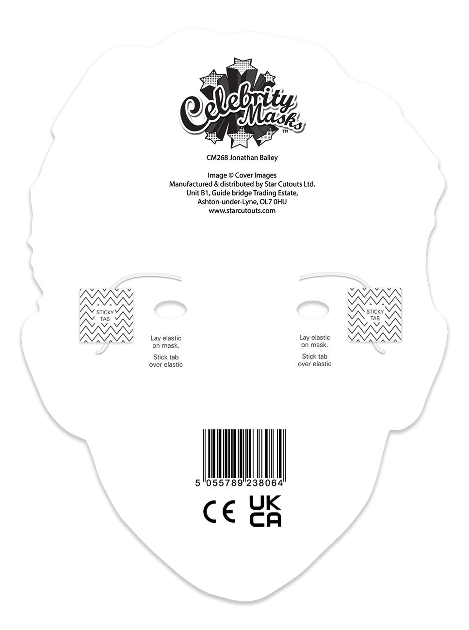 CM268 Jonathan Bailey Single Cardboard Face Mask