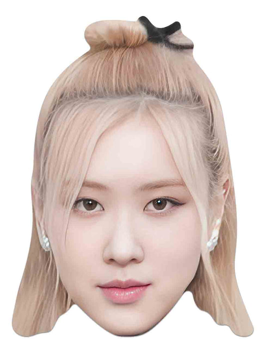 CM275 Rose Black Pink Single Cardboard Face Mask