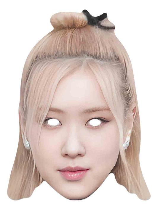 CM275 Rose Black Pink Single Cardboard Face Mask