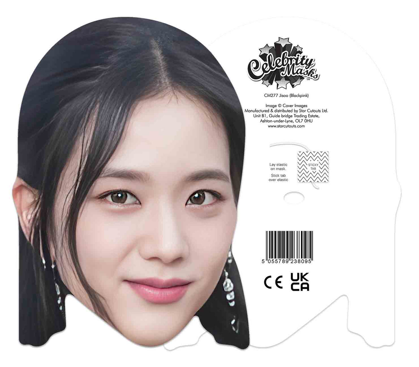 CM277 Jisoo Black Pink Single Cardboard Face Mask