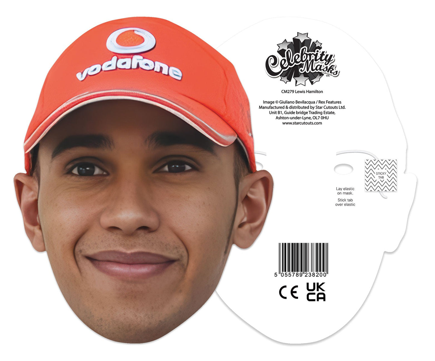 CM279 Lewis Hamilton Cardboard Face Mask 