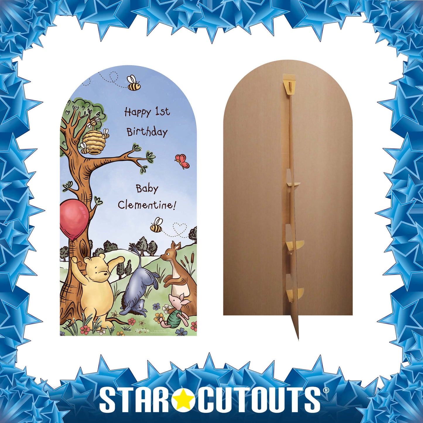 XQ018 Winnie Sailboard Blue Sky Pooh Bear Personalised Sailboard